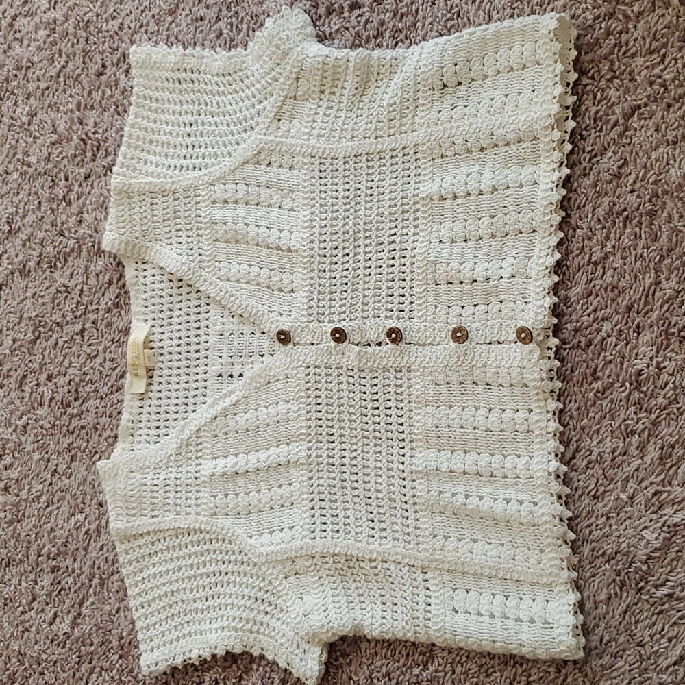 Crochet cardigan top